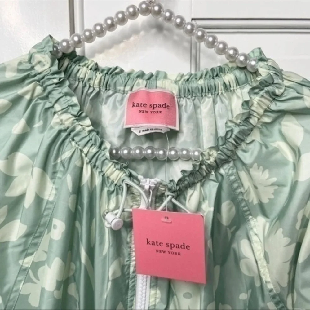 NWT Kate Spade Splash Hooded Preppy Windbreaker Lightweight Packable‎ Jacket